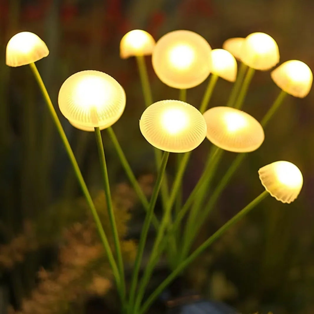 Solar Garden Lights Mushroom Flower Light Yard Decor Outside Waterproof for Pathway Lawn Front Porch Patio