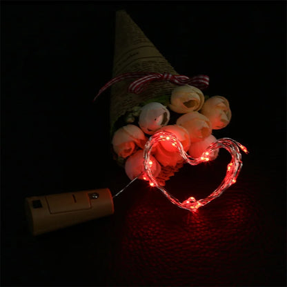 3.28FT 1M 10 LED Cork Shaped Copper Wire String Light Wine Bottle LR44 Battery Wine Bottle for Glass Craft Xmas Party Decoration