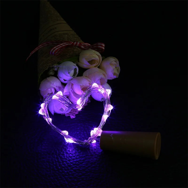 3.28FT 1M 10 LED Cork Shaped Copper Wire String Light Wine Bottle LR44 Battery Wine Bottle for Glass Craft Xmas Party Decoration