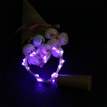3.28FT 1M 10 LED Cork Shaped Copper Wire String Light Wine Bottle LR44 Battery Wine Bottle for Glass Craft Xmas Party Decoration