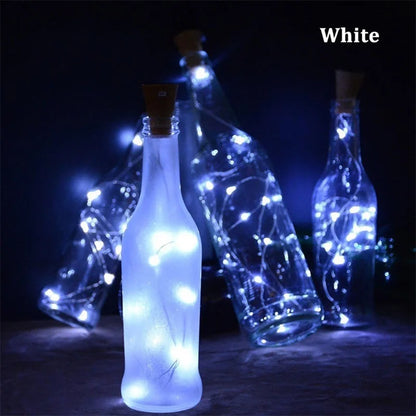3.28FT 1M 10 LED Cork Shaped Copper Wire String Light Wine Bottle LR44 Battery Wine Bottle for Glass Craft Xmas Party Decoration