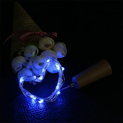 3.28FT 1M 10 LED Cork Shaped Copper Wire String Light Wine Bottle LR44 Battery Wine Bottle for Glass Craft Xmas Party Decoration