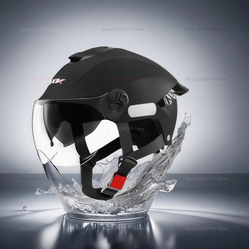 Helmet, lightweight and breathable motorcycle helmet for men and women, portable simple bicycle motorcycle riding equipment