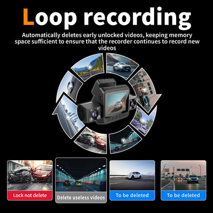 HD1080P Dashcam 2inch IPS 4channels Car Camera Night Vision Recording Auto DVR Loop Dash Recorder Vehicle Accessories