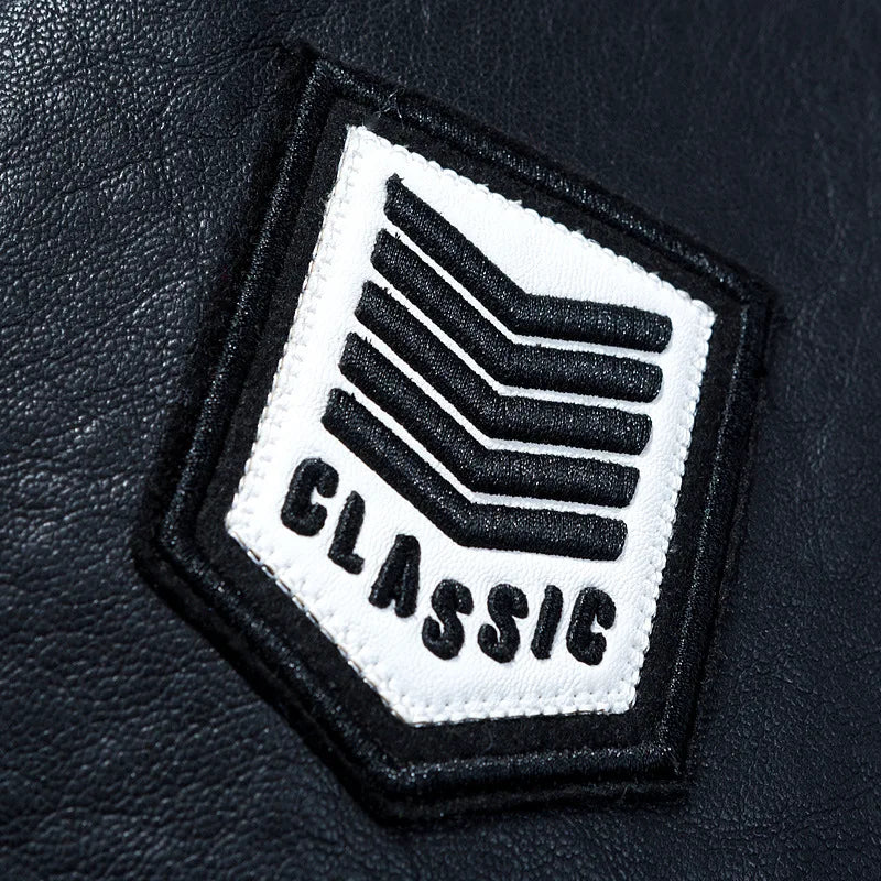 High Quality Luxury Mens Leather Jacket Plush Real Fur Coat Jackets Handsome Fashionable Young Man Winter Genuine Leather Coat