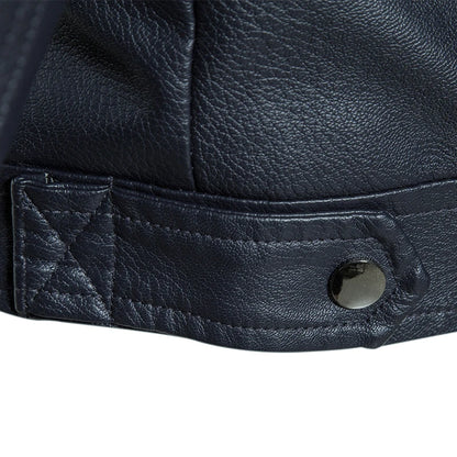 2023 New American Leather Coat Men's, Leather Jacket Men's Motorcycle Retro Tactical Top, Waterproof Coat