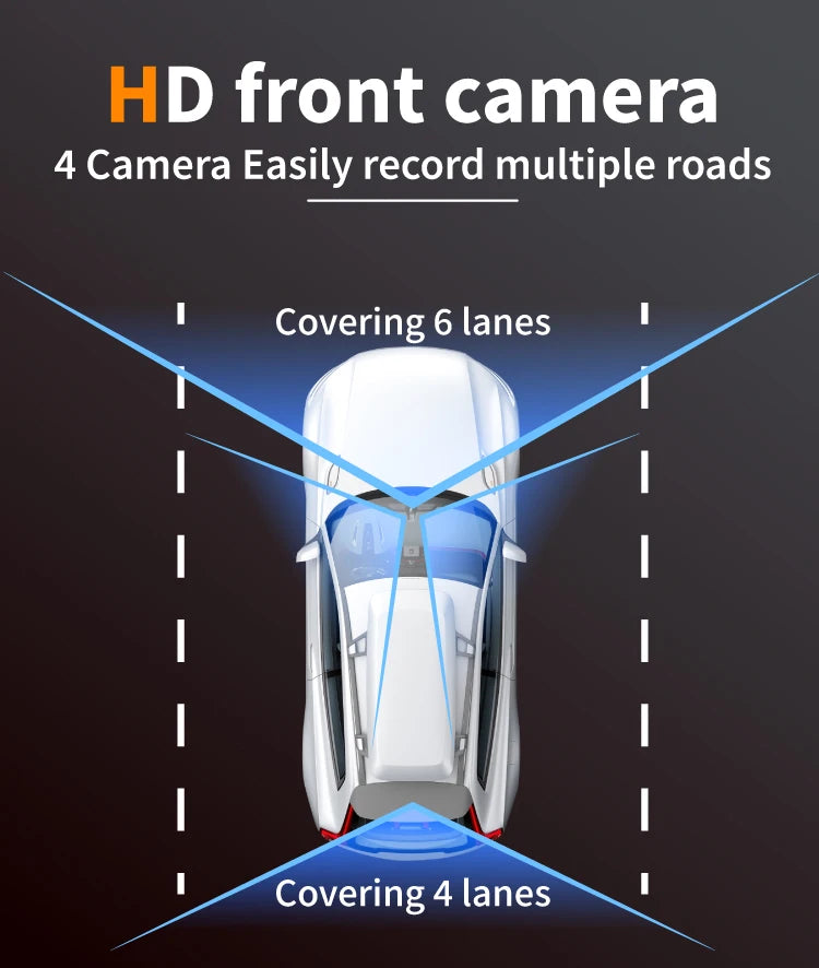 HD1080P Dashcam 2inch IPS 4channels Car Camera Night Vision Recording Auto DVR Loop Dash Recorder Vehicle Accessories