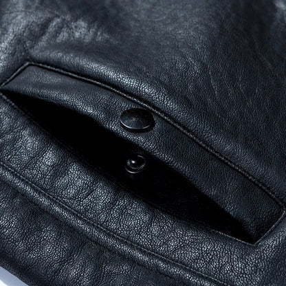 High Quality Luxury Mens Leather Jacket Plush Real Fur Coat Jackets Handsome Fashionable Young Man Winter Genuine Leather Coat