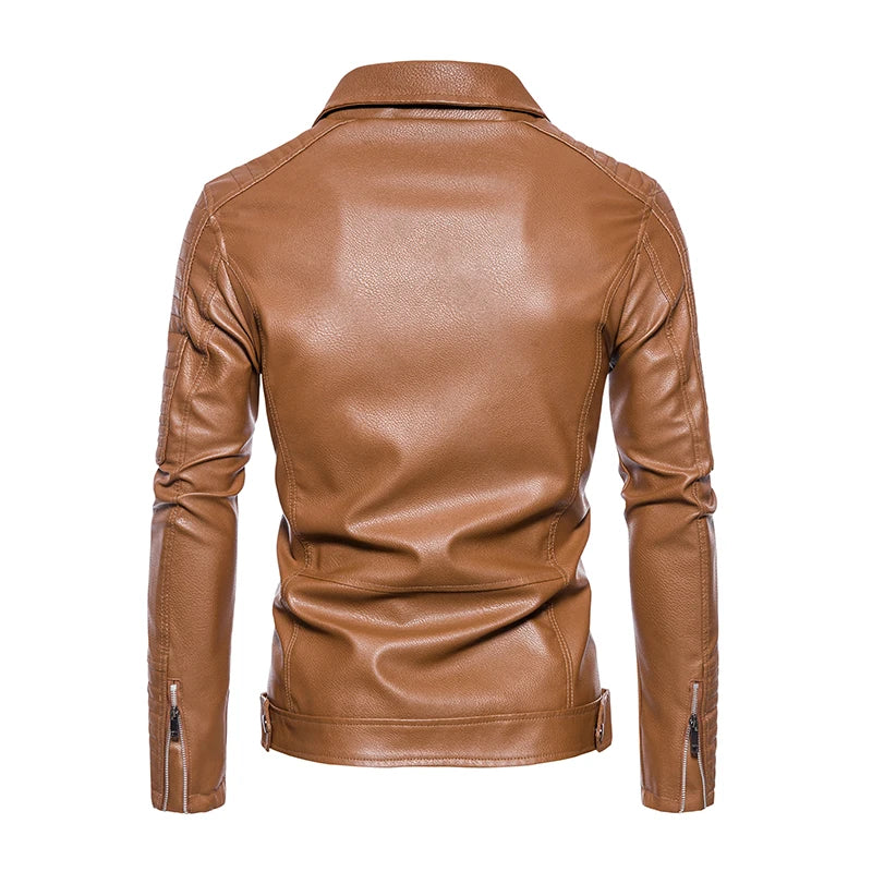 2023 New American Leather Coat Men's, Leather Jacket Men's Motorcycle Retro Tactical Top, Waterproof Coat