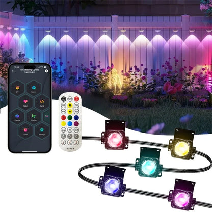 MIMI RGB New Smart Permanent Outdoor Lights 300FT LED RGB String Lights IP67 Waterproof Eaves Light