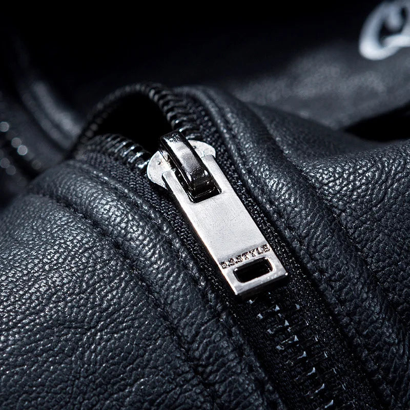 High Quality Luxury Mens Leather Jacket Plush Real Fur Coat Jackets Handsome Fashionable Young Man Winter Genuine Leather Coat