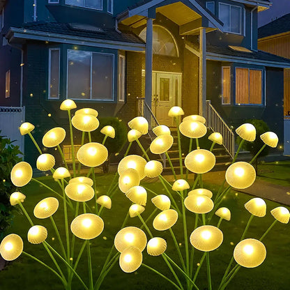 Solar Garden Lights Mushroom Flower Light Yard Decor Outside Waterproof for Pathway Lawn Front Porch Patio