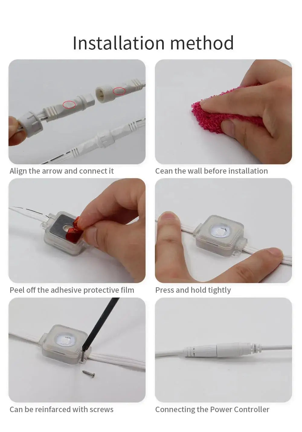 45M 90Leds Permanent Outdoor Eaves LED Lights Waterproof RGB String Lights DIY Scene Christmas Birthday Holiday Party Lighting