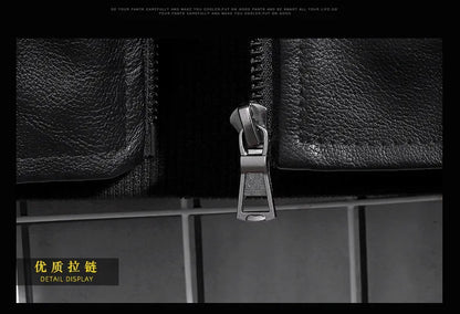 Hooded Leather Jacket Men's Jacket Winter PU Leather Coat Teenage Jackets Men's Motorcycle Leather Coat Harajuku