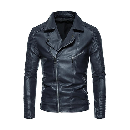 2023 New American Leather Coat Men's, Leather Jacket Men's Motorcycle Retro Tactical Top, Waterproof Coat
