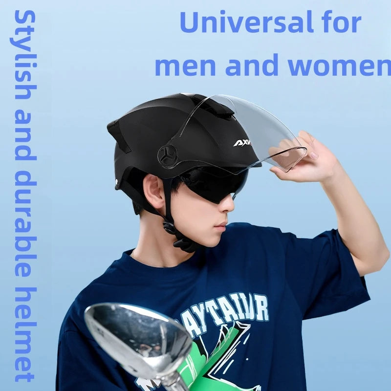 Helmet, lightweight and breathable motorcycle helmet for men and women, portable simple bicycle motorcycle riding equipment