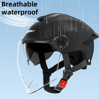Helmet, lightweight and breathable motorcycle helmet for men and women, portable simple bicycle motorcycle riding equipment