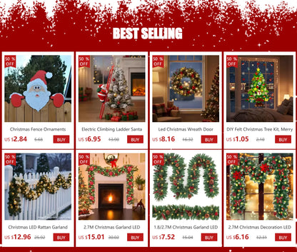 Led Christmas Wreath Door Hanging Rattan Farm Christmas Decorations Garland Xmas Wreath Home Party Wall Front Door Decorations
