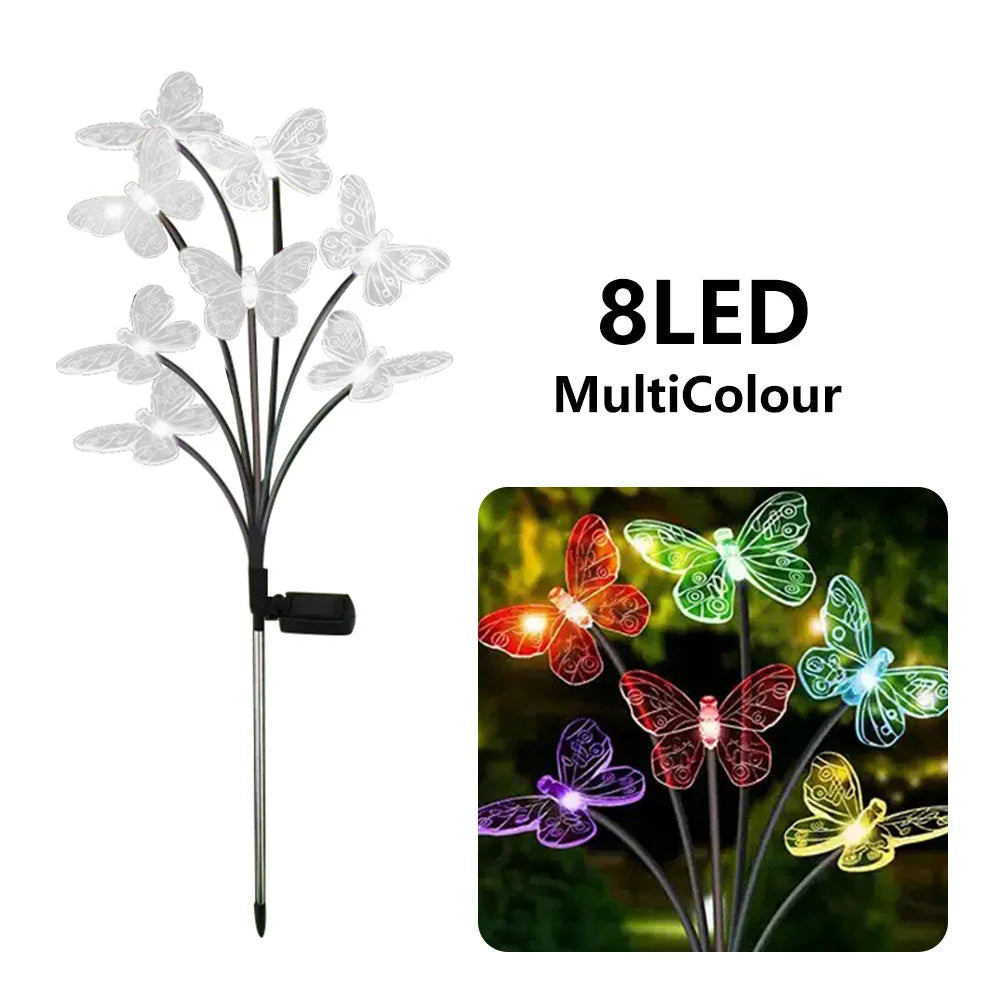 7 Heads Solar Lights Outdoor Decorative Solar Garden Lights Rose Flower Lawn Lamp for Yard Patio Garden Decor Flowers